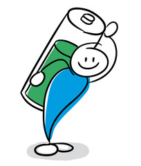 Stick Figure Series Blue