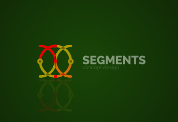 Vector outline minimal abstract geometric logo