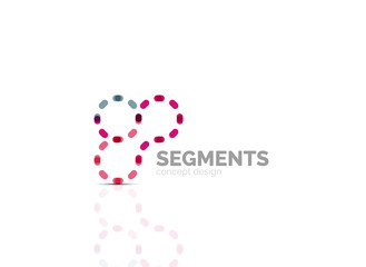 Vector outline minimal abstract geometric logo