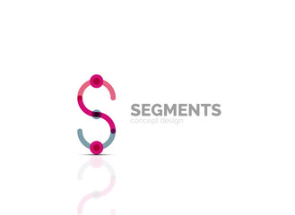 Fototapeta premium Vector outline minimal abstract geometric logo