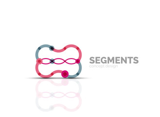 Vector outline minimal abstract geometric logo