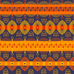 Tribal seamless pattern. It can be used for cloth, jackets, bags, notebooks, cards, envelopes, pads, blankets, furniture, packing