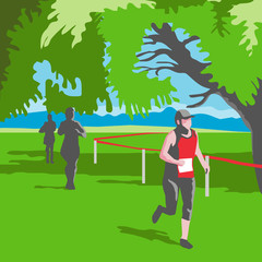 Marathon Runner Running WPA