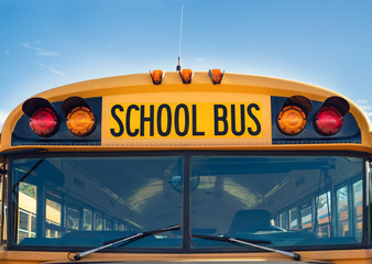 Front view of a yellow school bus - 95042300