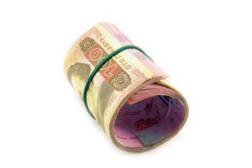 ukrainian hryvnia close up