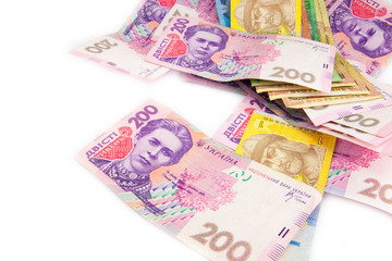 Obraz premium ukrainian hryvnia close up