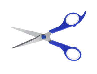 Red scissors isolated on a white background