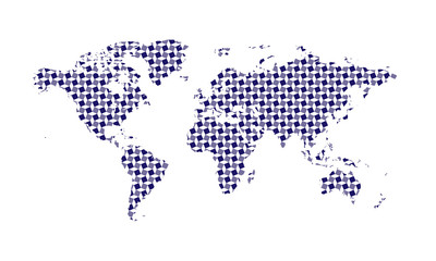 Fototapeta premium Creative world map with strange pattern