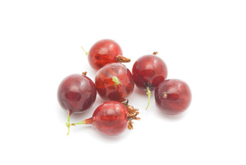 gooseberries on white