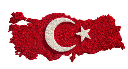 T&uuml;rkiye haritası &ccedil;elenk motifi