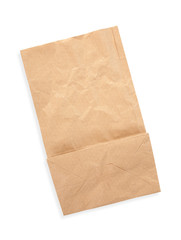 Brown Paper Bag  Isolated on a White Background