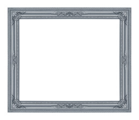 The antique frame on the white background