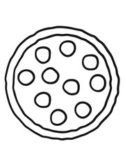 salami pizza round discs
