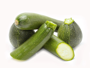 zucchini isolated on white background