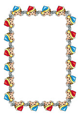 Holiday Christmas frame with angels