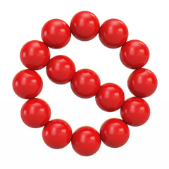 Red sign ban of balls