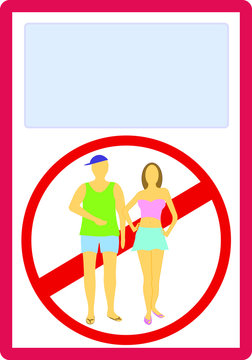 Appropriate attire no summer clothes entry prohibition sign