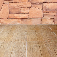 floor and stone wall