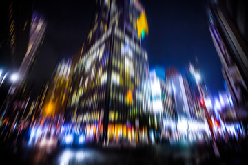 Illumination and night lights of New York City