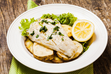 Baked cod fillet