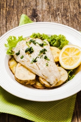 Baked cod fillet