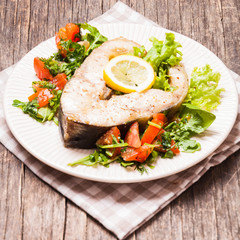 The sturgeon steak 
