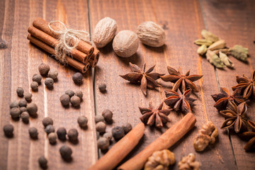 Obraz na płótnie Canvas Different Kinds of Spices