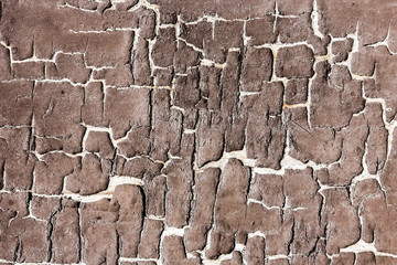 Peeling brown paint texture.