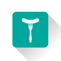 icon of sausage on fork