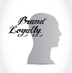 brand loyalty brain sign concept