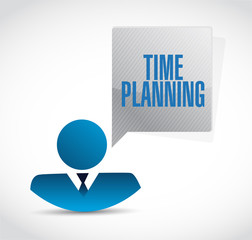 time planning businessman sign concept