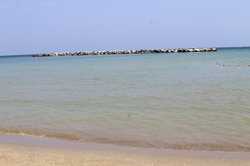 beach of Cesenatico on the Adriatic sea in Romagna, Italy