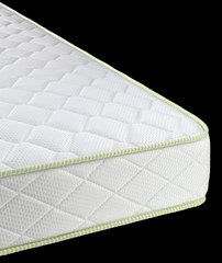 Mattress isolated on black background with clipping path