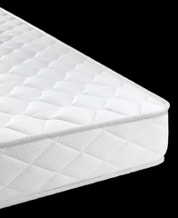 Mattress isolated on black background with clipping path