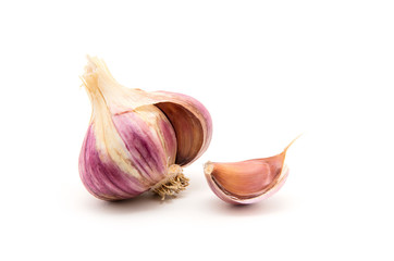garlic isolated on white background