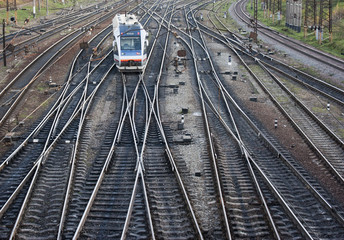 train on the rail routes