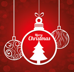 Merry christmas colorful card design