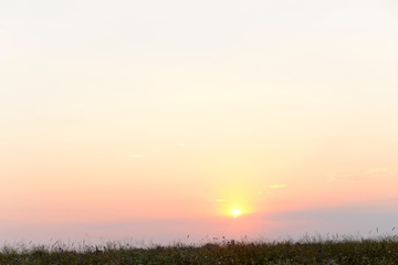 Sky background at sunset in the country