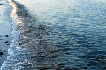 Sea surf background, close up