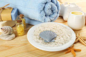 Spa setting on table