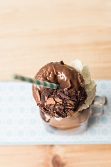 decadent milkshake with donut