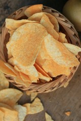 tasty potato salt chips