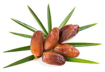 Dates and leaf