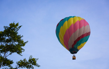 Hot Air Balloon on Summer Day