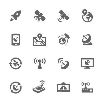 Simple Satellite Icons
