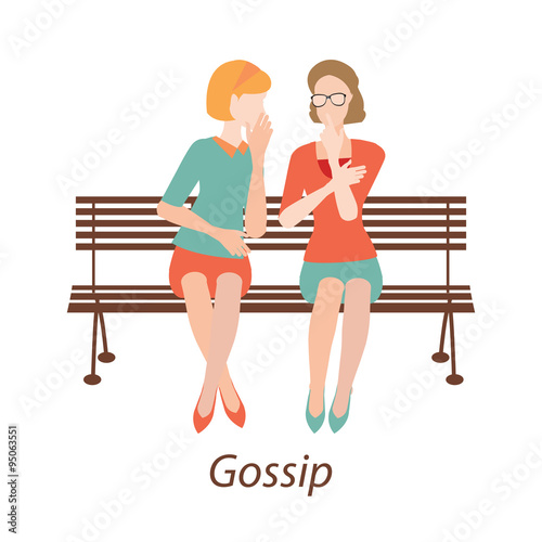 "Gossiping girls design." Stock image and royalty-free vector files on