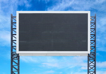 large sign board with blue sky