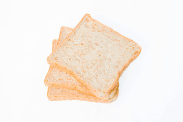 overlay bread  on white background