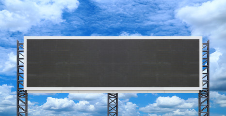 large sign board with blue sky