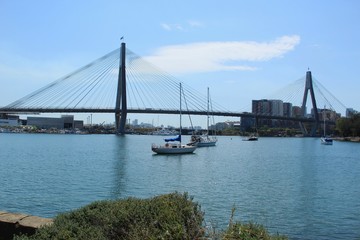 The Anzac Bridge, Sydney, Australia